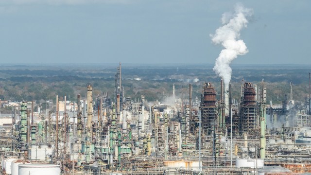 The many manufacturing and industrial plants along the Mississippi River are a major environmental justice issue.