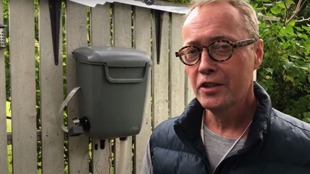 He started with a simple timed feeder to build trust.