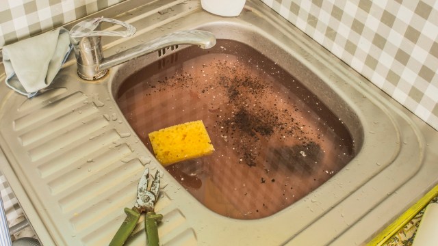 "I'm an idiot and forgot to seal off the disposal side of the sink."