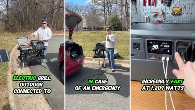 "I can cook and recharge the battery bank at the same time."