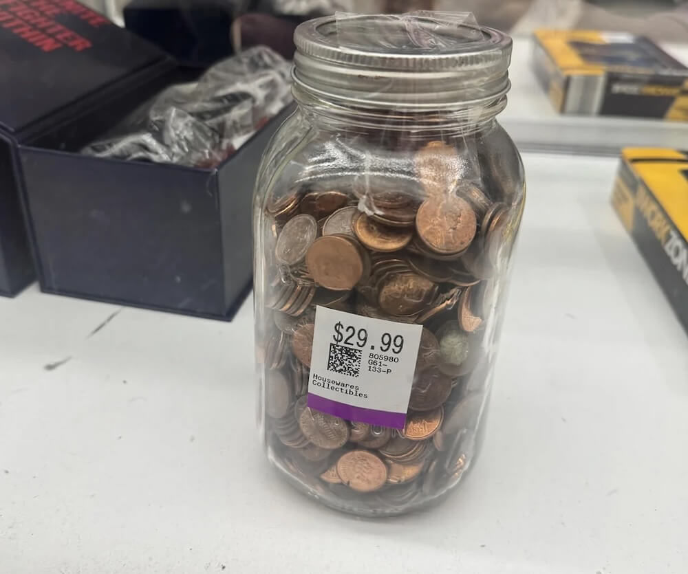 Fellow thrifters were shocked to see such shamelessness on blatant display.