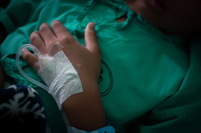 "I tried to run away and kick it."