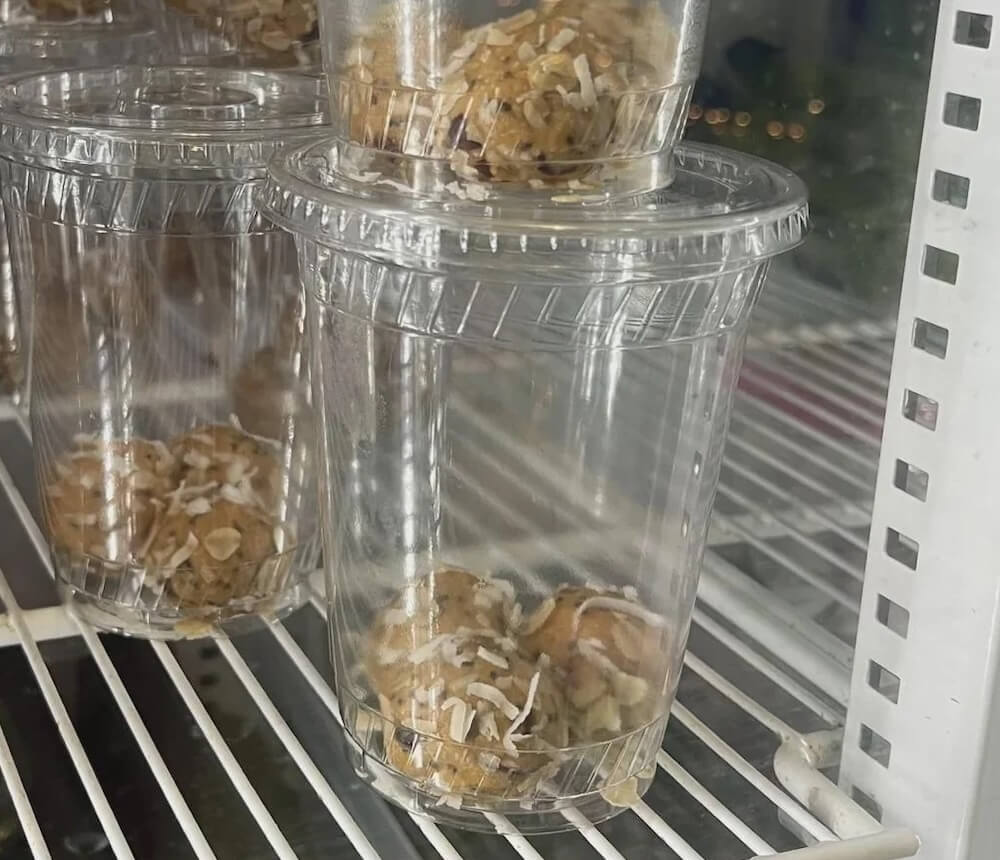 "Local smoothie shop needs smaller cups."