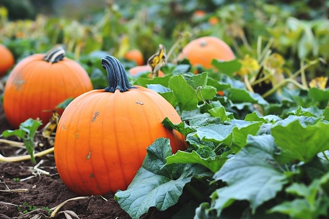 "This is my first year planting pumpkins."