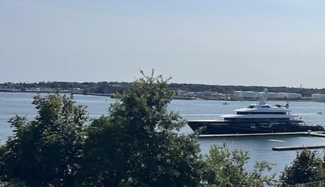"Just an accessory boat for the blue yacht."