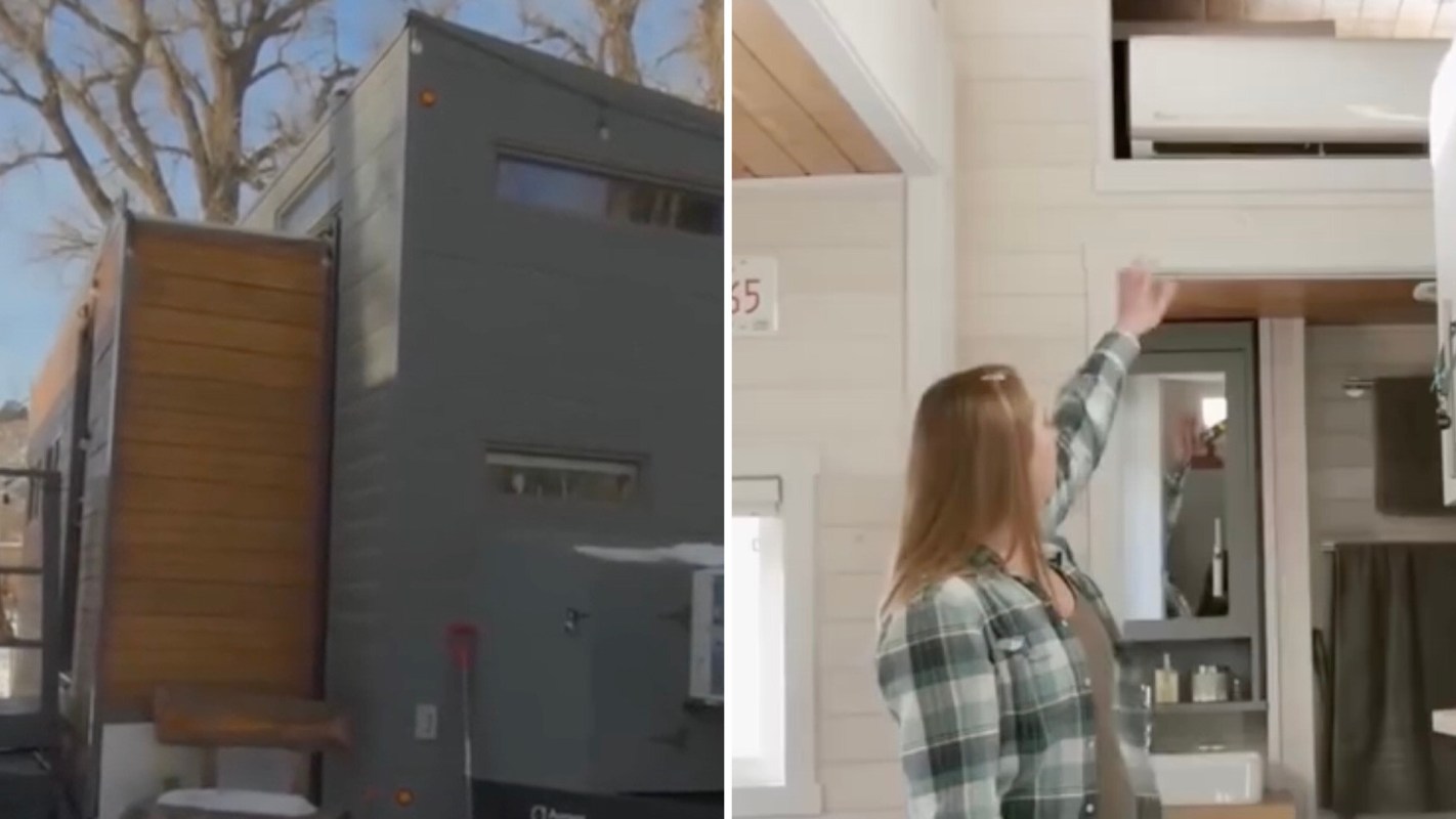 The video takes us through 370 square feet of Lindsay's living space.