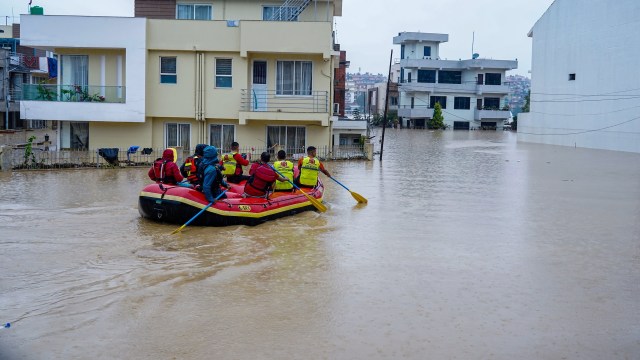 The fire department rescued 60 to 70 residents and their pets.