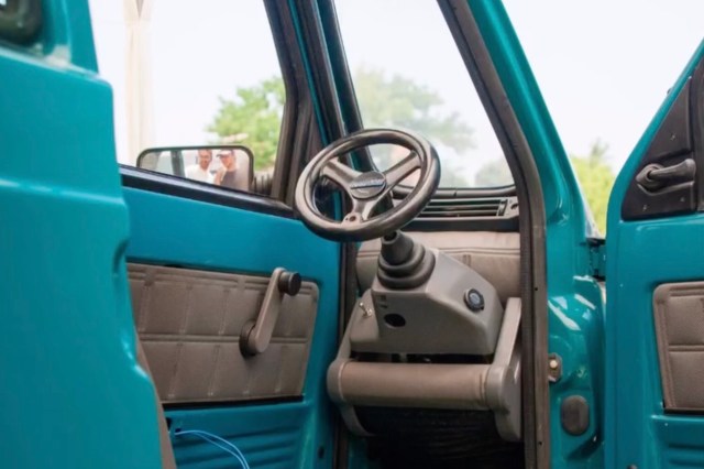 The car is made of 99% reused parts from an original 1993 Fiat Panda.