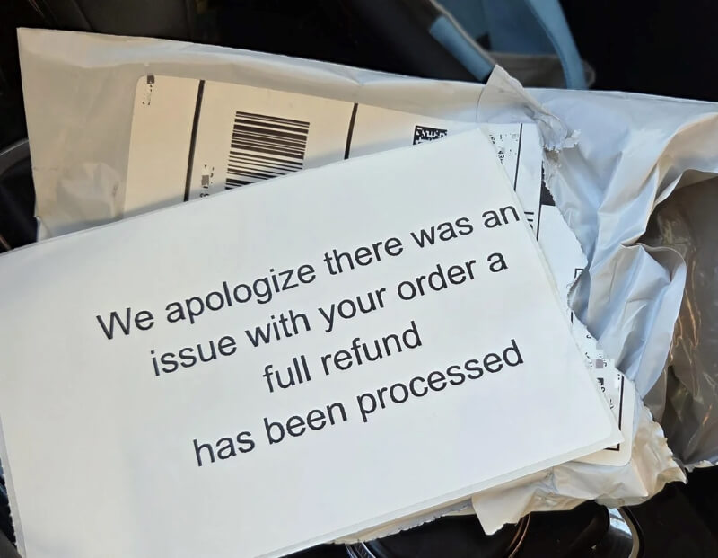 "I was receiving order updates the entire time."