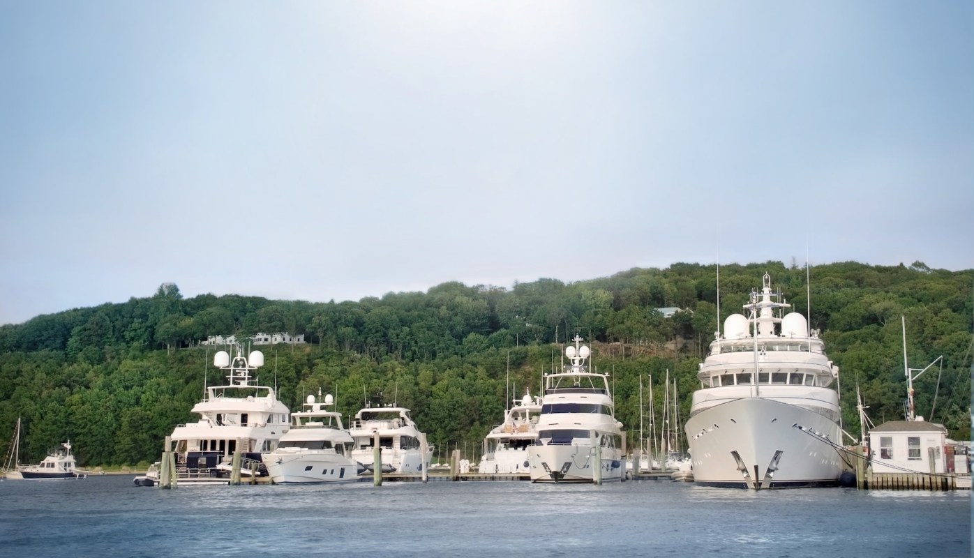 The Elysian superyacht is 217 feet long.