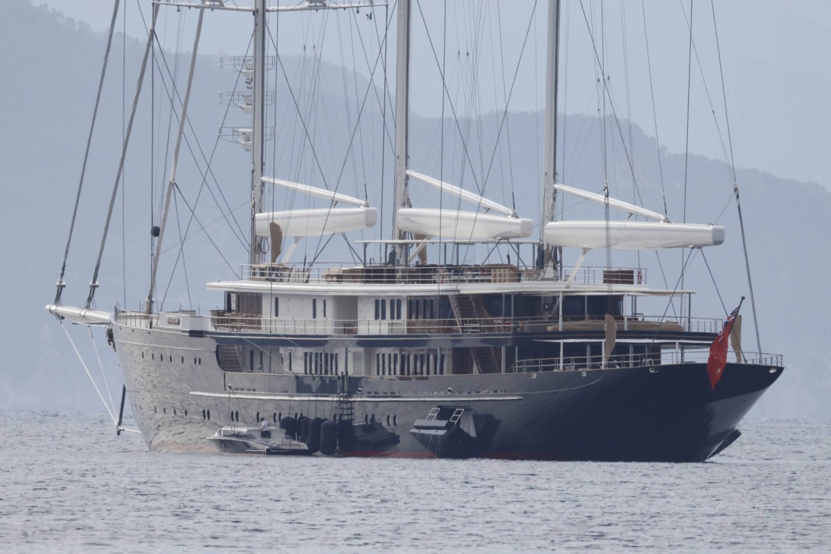The gargantuan watercraft holds the title as the world's largest sailing yacht.