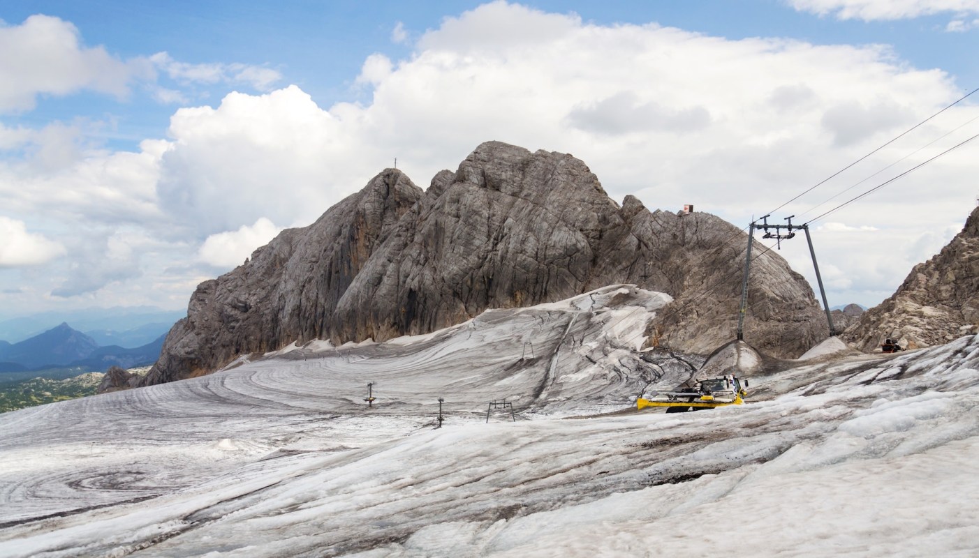 Glaciers in the Alps are retreating at record speed.
