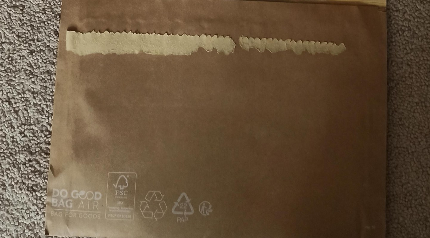 "It isn't even a 'normal' envelope, either."