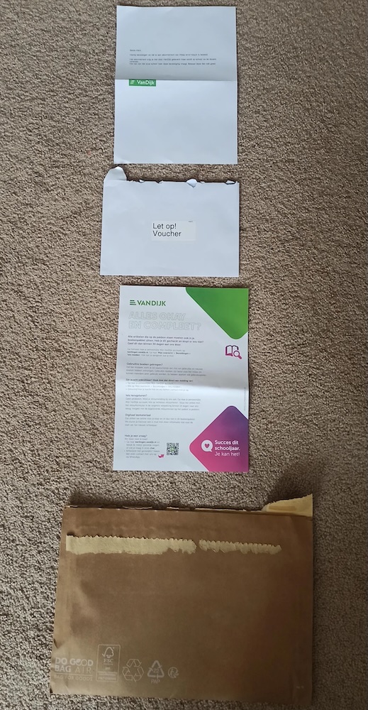 "It isn't even a 'normal' envelope, either."