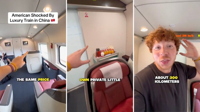 One traveler shared his astonishing experience on China's high-speed trains, revealing how luxurious and affordable the journey can be.