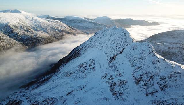 One hapless hiker had to call mountain rescue after getting stuck on a Welsh peak during Storm Amy.