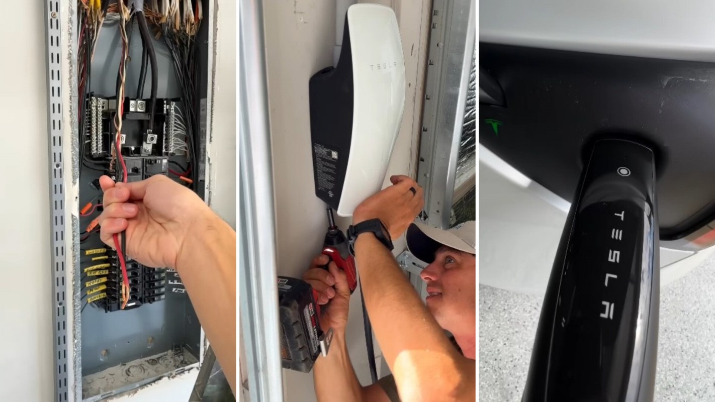 One social media user took to YouTube to demonstrate the cost and process of installing a home Tesla charger.