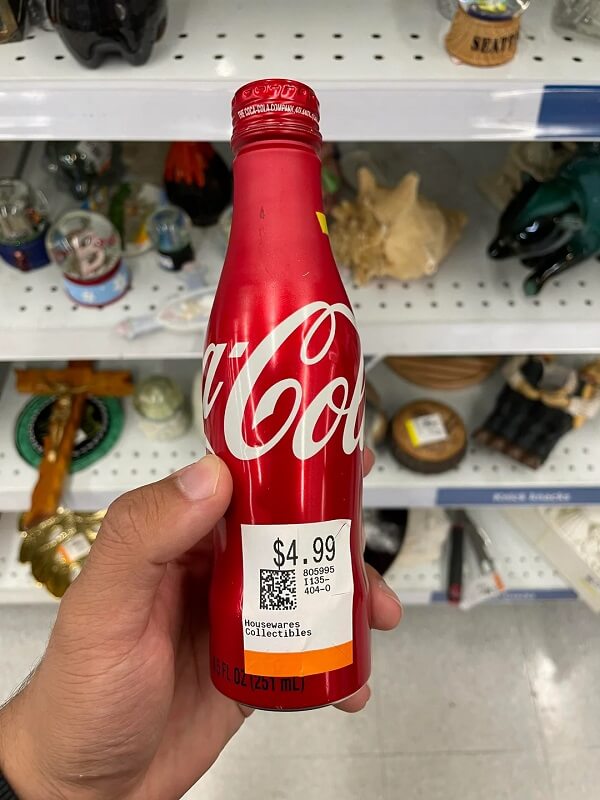 One Redditor was appalled when they found a standard aluminum Coca-Cola bottle priced at $4.99 at their local Value Village.