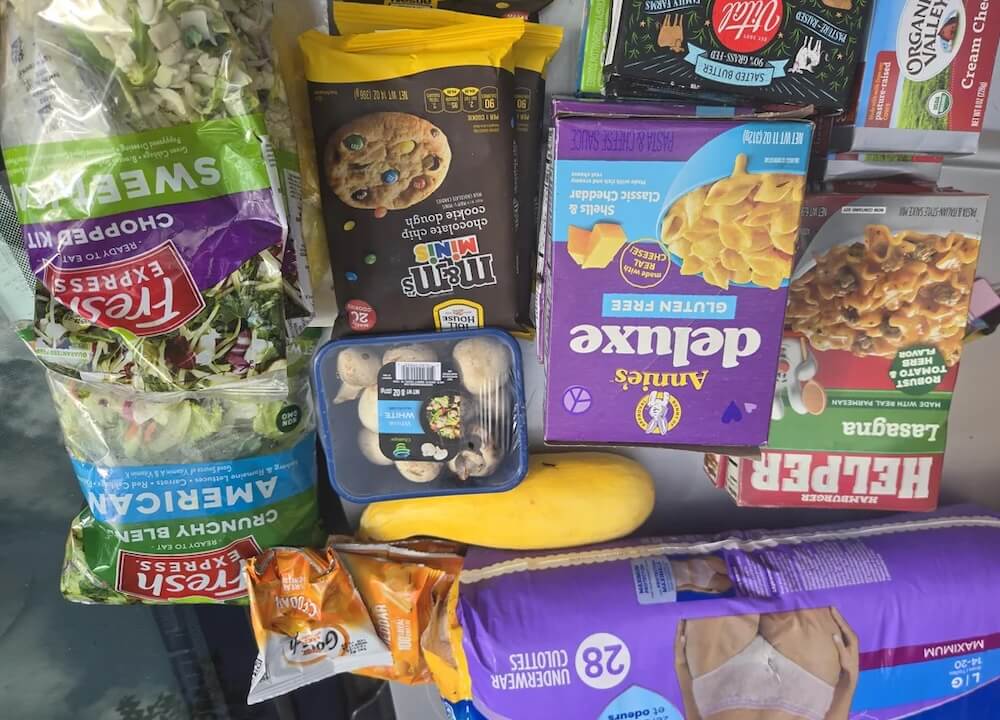 One Reddit user shared their impressive dumpster-diving haul, consisting of free food and clothes they recovered from a grocery store's dumpster.