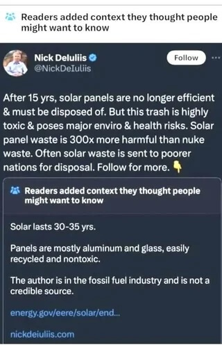 Commenters chimed in, citing facts from the U.S. Department of Energy.