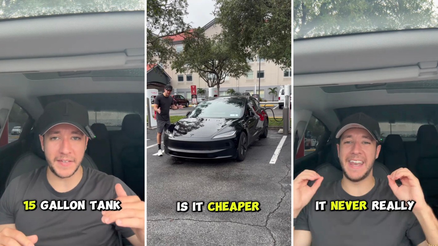 One Tesla owner shared how it only cost him $26.88 to charge his EV from 17% to 100%, much cheaper than a gas fill-up.