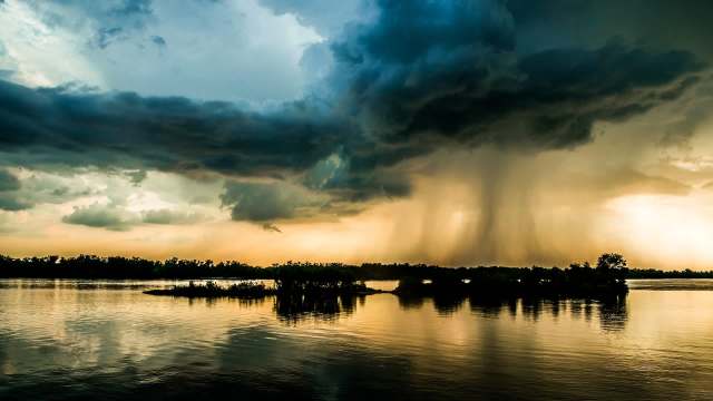 "Expanding bull's-eye effect."