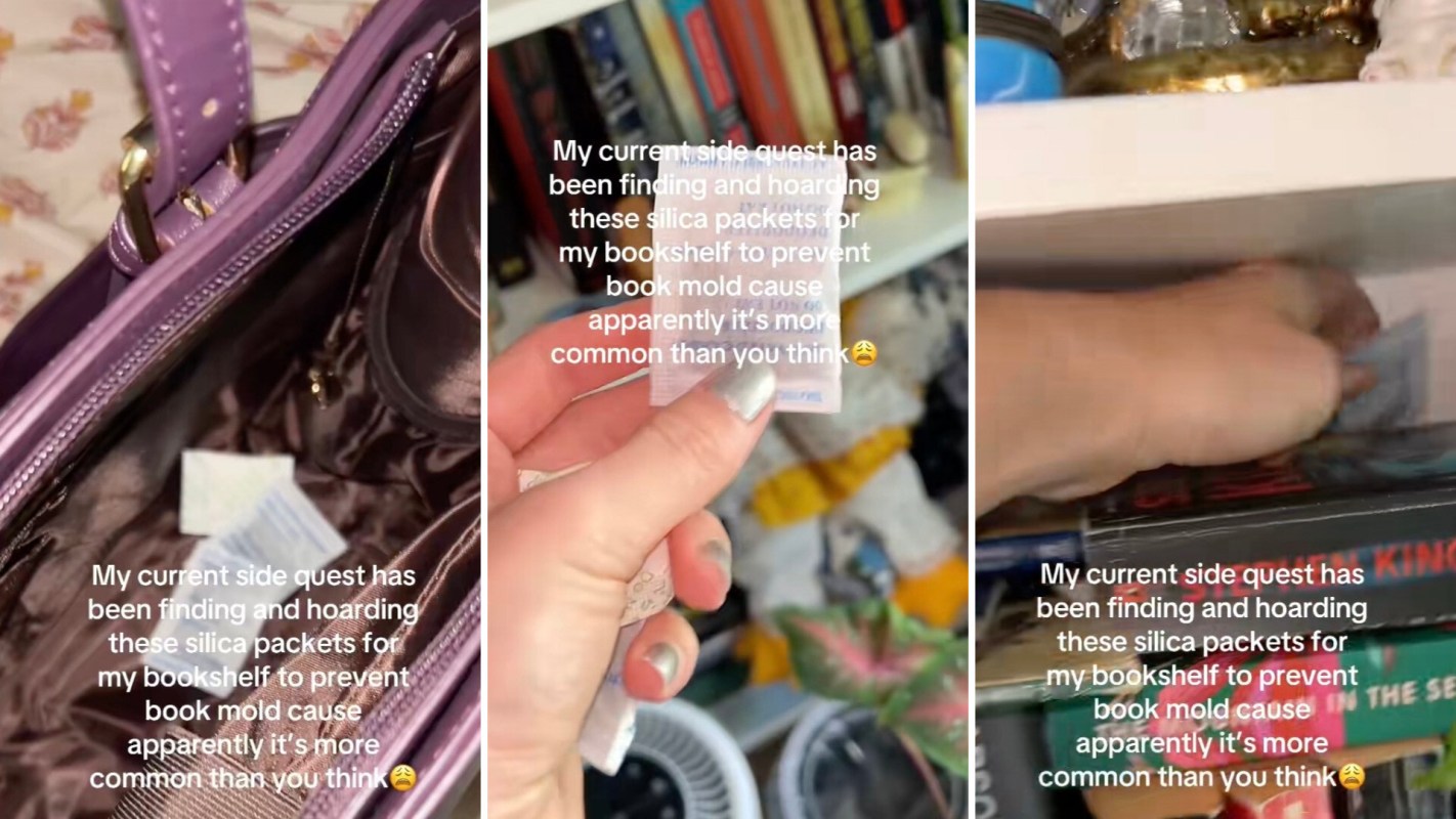 One of the least expected methods for book mold prevention is to reuse silica packets.