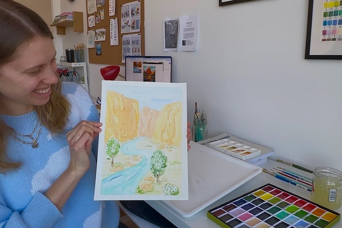 One woman set out to rediscover her passion for art by embarking on a 100-day watercolor challenge.
