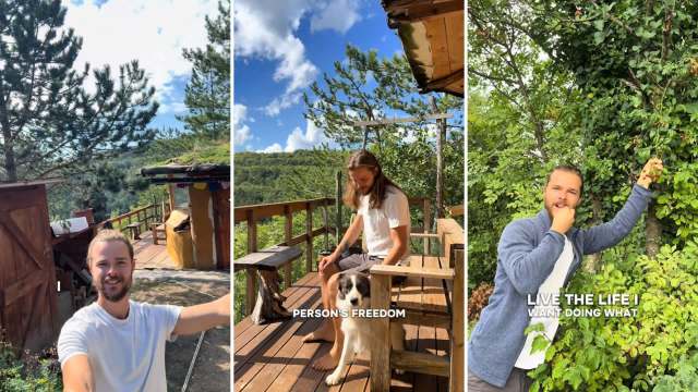 Luka Lesnik's TikTok of his two-year off-grid lifestyle has gone viral, with viewers marveling at his perspective on freedom and simplicity.