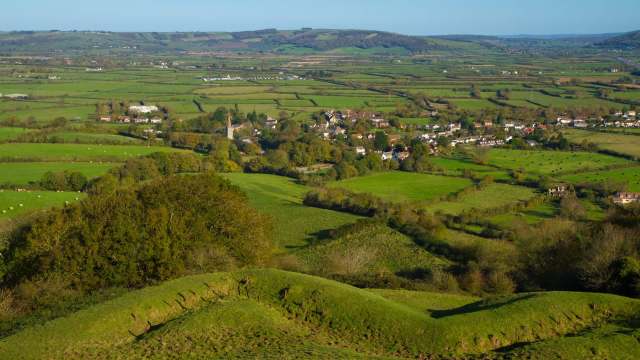 The footage was captured in the Mendip Hills.