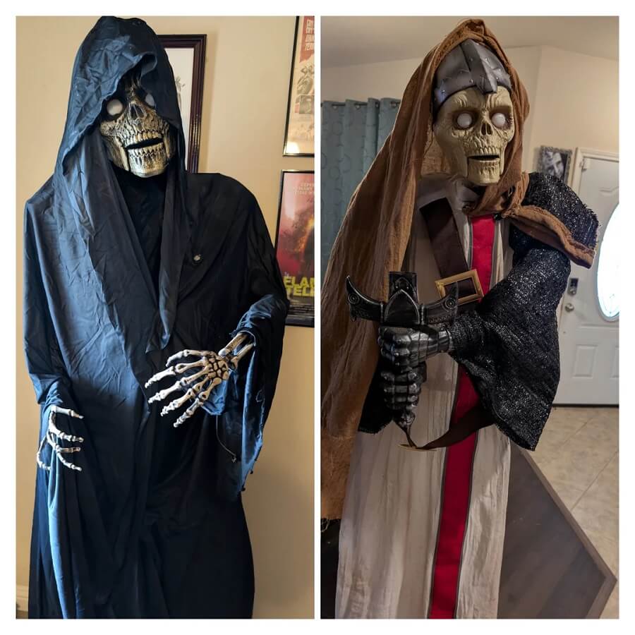 "Dug through all my plastic boxes of Halloween junk."