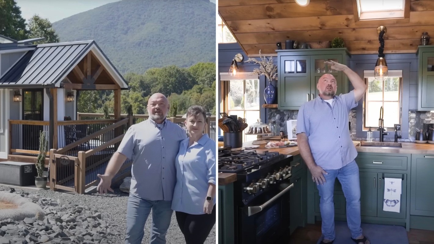One couple shared a tour of their 399-square-foot tiny home, which they designed to be luxurious and comfortable.