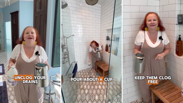 There's no need to call a plumber when your shower is clogged. Instead, this TikToker shares a simple trick to unclog your drains.