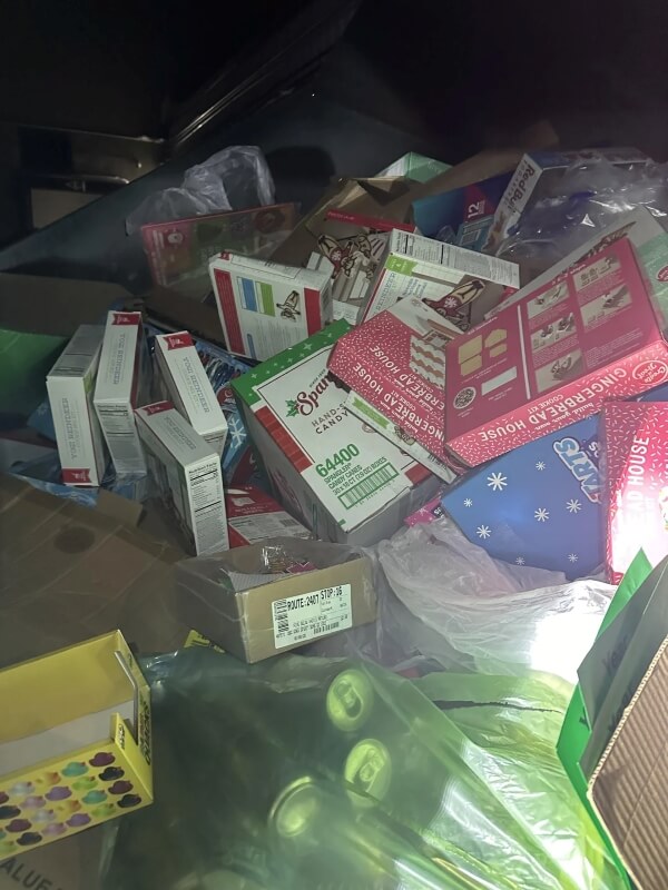 One Redditor shared a shocking amount of unnecessary holiday waste by revealing the insane loot found in a store's trash.