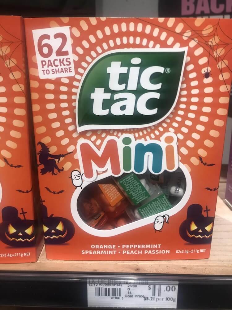 One Redditor was infuriated by a large Halloween-themed container of Tic Tacs that was filled with dozens of miniature Tic Tac boxes.
