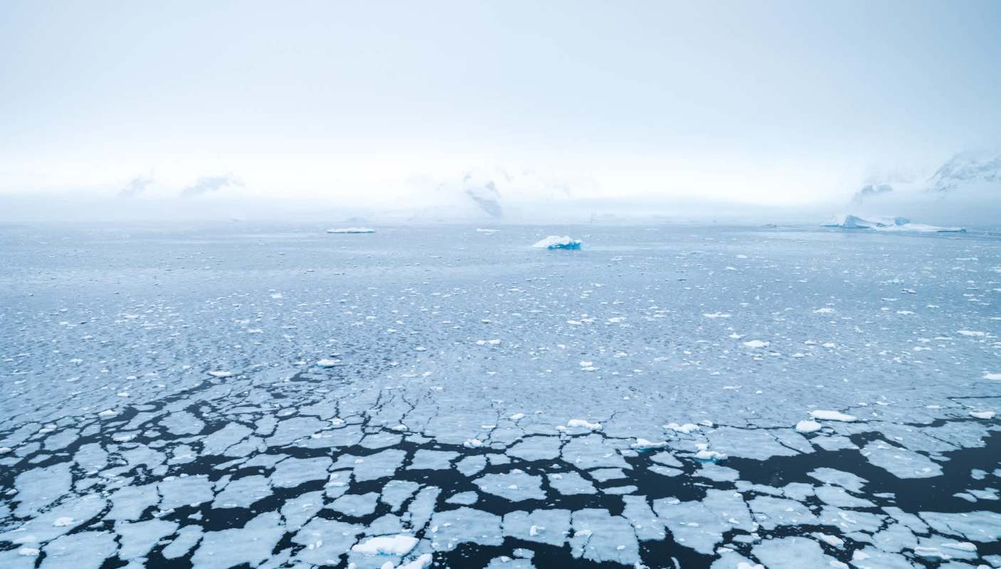 Researchers studying the climate record in Antarctica's ice were surprised to discover trace amounts of sediment in the ice layers.