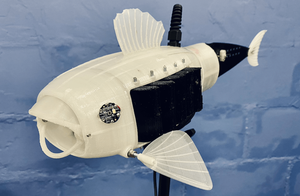 The engineers at the University of Surrey are behind Gillbert, a robotic fish designed to filter plastic out of our water.