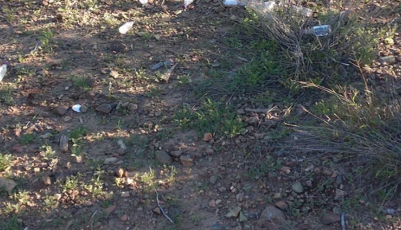 The post featured photos from two different sites, featuring vast arrays of litter.