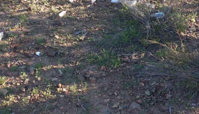 The post featured photos from two different sites, featuring vast arrays of litter.