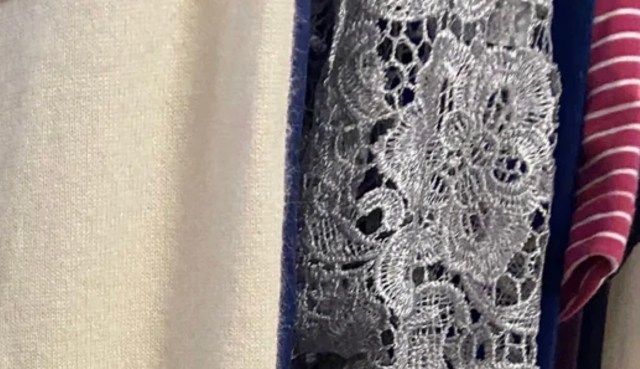A frustrated shopper posted photos of a pair of "women's boutique pants" they found at a Connecticut Goodwill, riddled with holes.