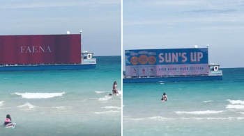 A shoreline visitor was appalled at the sight they saw in the water while they were vacationing in Miami.