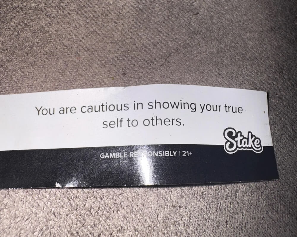 One Redditor was shocked to find a fortune cookie with an ad for a gambling website.
