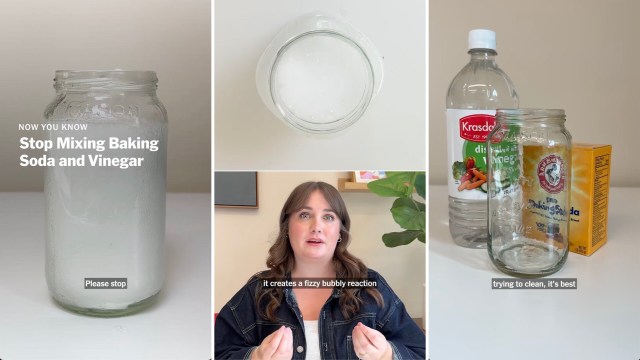 Experts at Wirecutter on TikTok broke down the science of why cleaning with baking soda and vinegar isn't a disinfecting cure-all.