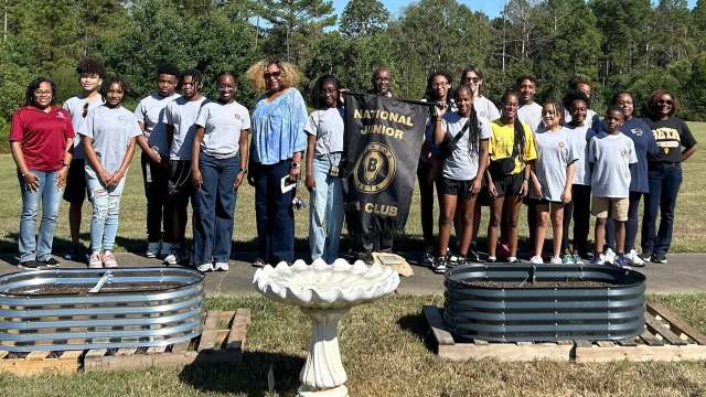 Middle school students in Mississippi have just finished their school's first community garden.