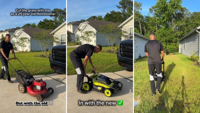 One man's TikTok is trying to convince people to switch to electric lawn mowers — and he's doing a really good job.