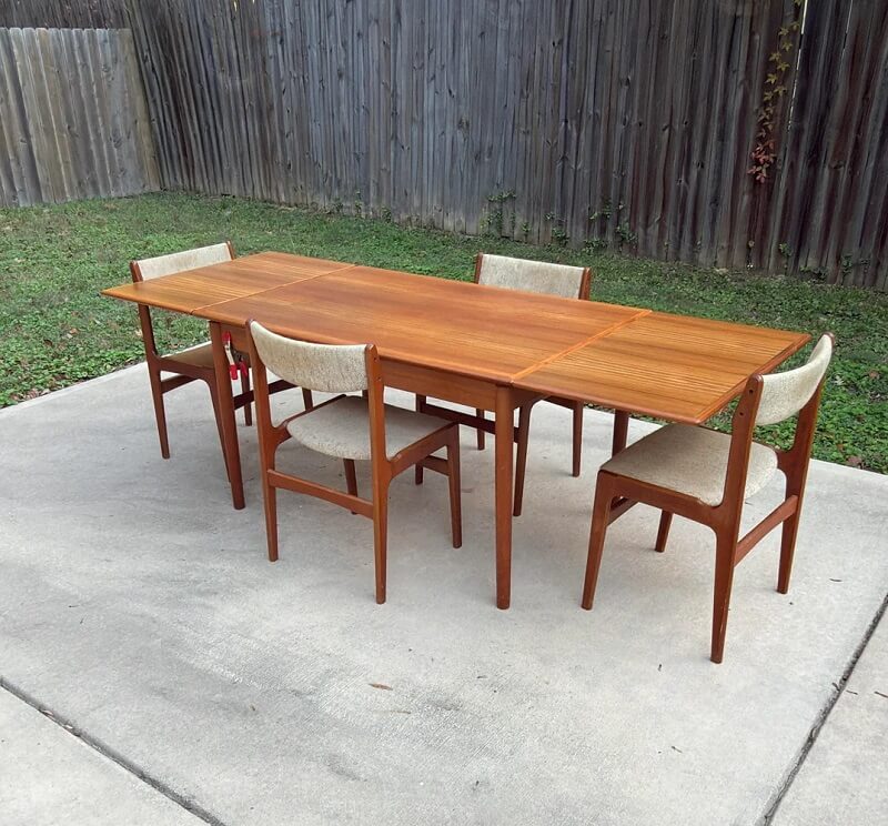One Redditor shared how they rescued a free mid-century Danish dining set from the curb — and now others are super jealous.