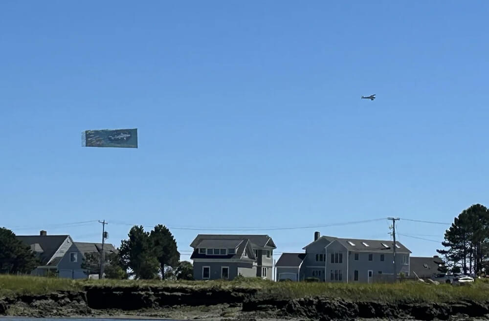 A homeowner's view was impeded by an annoying advertisement, and they weren't going to take it lying down.