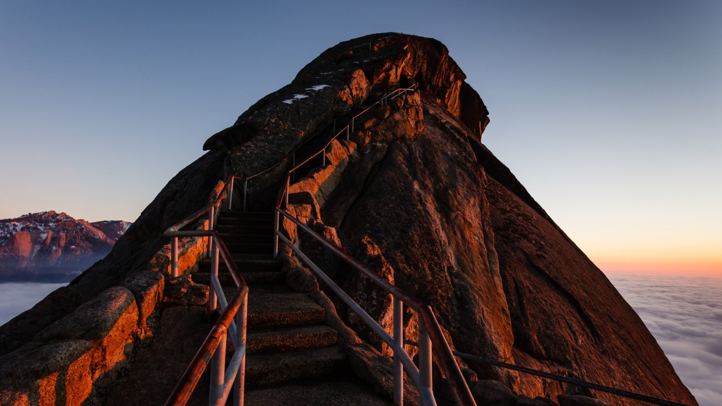 A visitor to Sequoia National Park captured a photo of someone flying a drone over Moro Rock and was looking to report the incident.