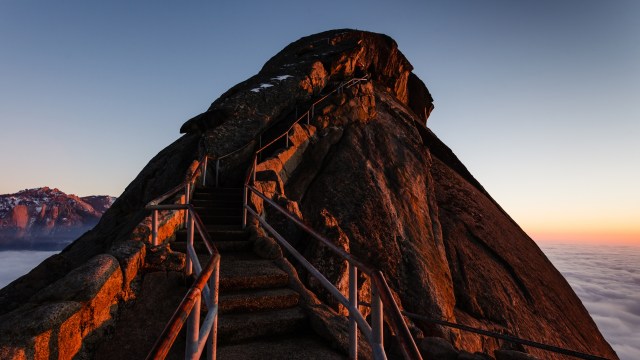 A visitor to Sequoia National Park captured a photo of someone flying a drone over Moro Rock and was looking to report the incident.