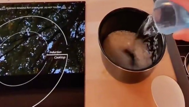 One TikToker living the van life shared that they were loving the view outside while they were cooking on an induction cooktop.